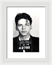 Frank Sinatra Mug Shot Vertical - Framed Print Framed Print Pixels 8.000" x 12.000" White White