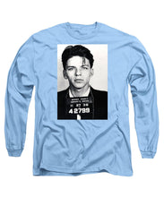 Frank Sinatra Mug Shot Vertical - Long Sleeve T-Shirt Long Sleeve T-Shirt Pixels Carolina Blue Small 