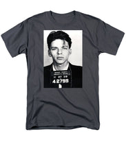 Frank Sinatra Mug Shot Vertical - Men's T-Shirt  (Regular Fit) Men's T-Shirt (Regular Fit) Pixels Charcoal Small 
