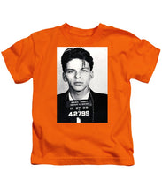 Frank Sinatra Mug Shot Vertical - Kids T-Shirt Kids T-Shirt Pixels Orange Small 