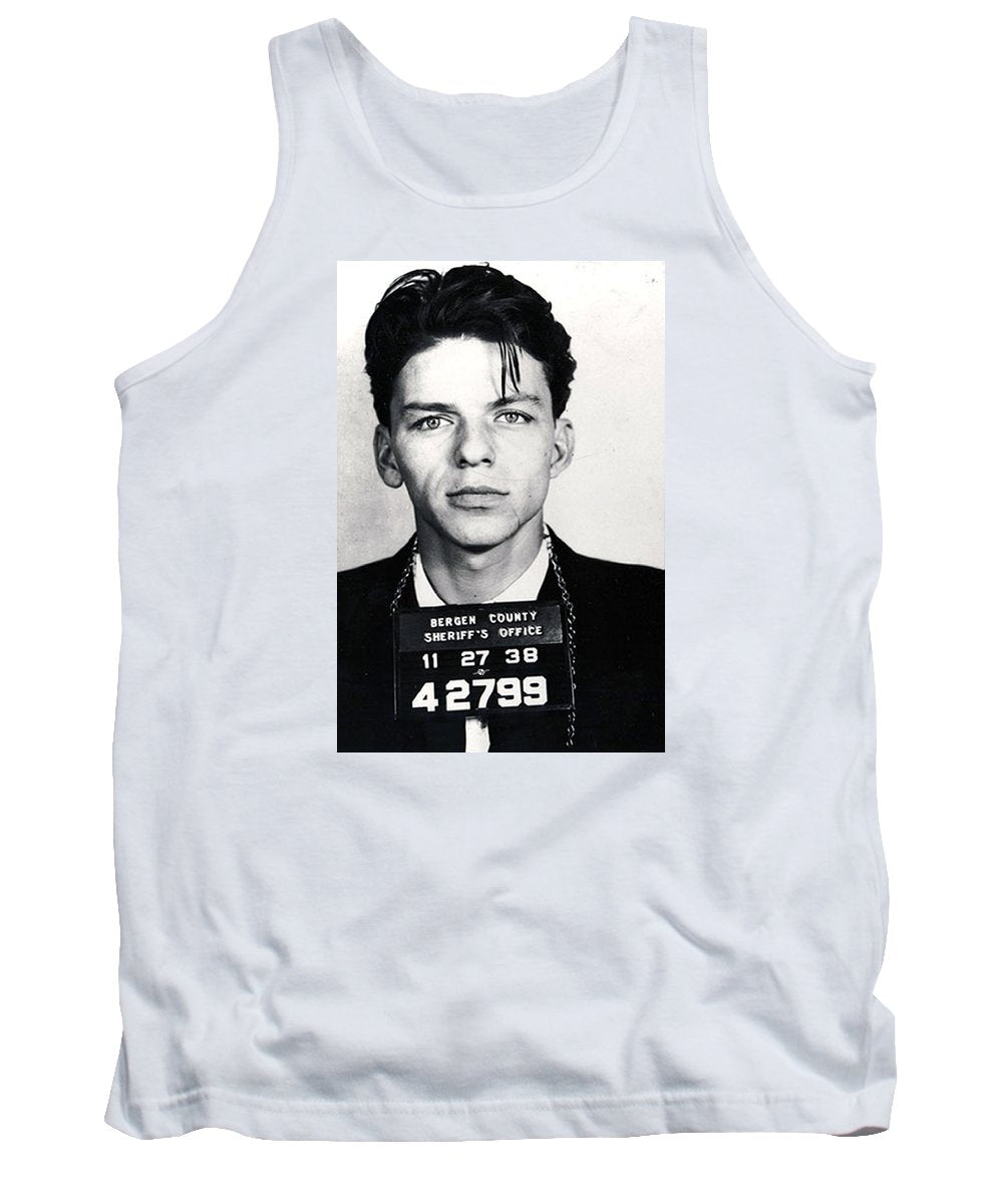 Frank Sinatra Mug Shot Vertical - Tank Top Tank Top Pixels White Small 