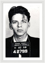 Frank Sinatra Mug Shot Vertical - Framed Print Framed Print Pixels 24.000" x 36.000" White White