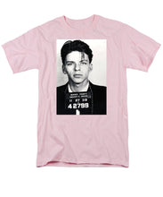 Frank Sinatra Mug Shot Vertical - Men's T-Shirt  (Regular Fit) Men's T-Shirt (Regular Fit) Pixels Pink Small 
