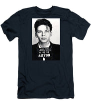 Frank Sinatra Mug Shot Vertical - Men's T-Shirt (Athletic Fit) Men's T-Shirt (Athletic Fit) Pixels Navy Small 