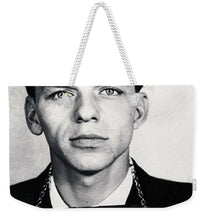 Frank Sinatra Mug Shot Vertical - Weekender Tote Bag Weekender Tote Bag Pixels 24" x 16" White 