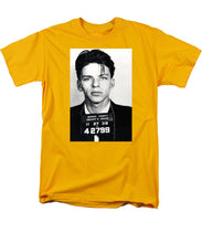 Frank Sinatra Mug Shot Vertical - Men's T-Shirt  (Regular Fit) Men's T-Shirt (Regular Fit) Pixels Gold Small 