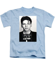 Frank Sinatra Mug Shot Vertical - Kids T-Shirt Kids T-Shirt Pixels Light Blue Small 