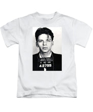 Frank Sinatra Mug Shot Vertical - Kids T-Shirt Kids T-Shirt Pixels White Small 