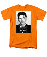 Frank Sinatra Mug Shot Vertical - Men's T-Shirt  (Regular Fit) Men's T-Shirt (Regular Fit) Pixels Orange Small 