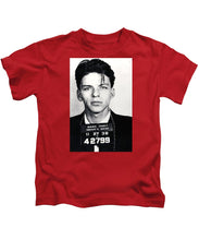 Frank Sinatra Mug Shot Vertical - Kids T-Shirt Kids T-Shirt Pixels Red Small 