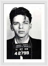 Frank Sinatra Mug Shot Vertical - Framed Print Framed Print Pixels 20.000" x 30.000" White White