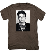 Frank Sinatra Mug Shot Vertical - Men's Premium T-Shirt Men's Premium T-Shirt Pixels Mocha Heather Small 
