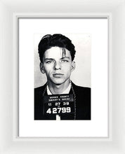 Frank Sinatra Mug Shot Vertical - Framed Print Framed Print Pixels 6.625" x 10.000" White White
