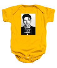 Frank Sinatra Mug Shot Vertical - Baby Onesie Baby Onesie Pixels Gold Small 