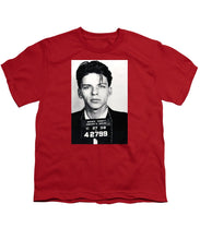Frank Sinatra Mug Shot Vertical - Youth T-Shirt Youth T-Shirt Pixels Red Small 
