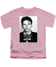 Frank Sinatra Mug Shot Vertical - Kids T-Shirt Kids T-Shirt Pixels Pink Small 