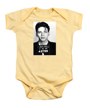 Frank Sinatra Mug Shot Vertical - Baby Onesie Baby Onesie Pixels Soft Yellow Small 