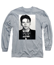 Frank Sinatra Mug Shot Vertical - Long Sleeve T-Shirt Long Sleeve T-Shirt Pixels Heather Small 