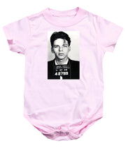 Frank Sinatra Mug Shot Vertical - Baby Onesie Baby Onesie Pixels Pink Small 