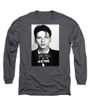Frank Sinatra Mug Shot Vertical - Long Sleeve T-Shirt Long Sleeve T-Shirt Pixels Charcoal Small 