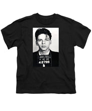 Frank Sinatra Mug Shot Vertical - Youth T-Shirt Youth T-Shirt Pixels Black Small 