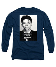 Frank Sinatra Mug Shot Vertical - Long Sleeve T-Shirt Long Sleeve T-Shirt Pixels Navy Small 