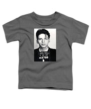 Frank Sinatra Mug Shot Vertical - Toddler T-Shirt Toddler T-Shirt Pixels Charcoal Small 