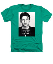 Frank Sinatra Mug Shot Vertical - Heathers T-Shirt Heathers T-Shirt Pixels Kelly Green Small 