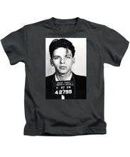 Frank Sinatra Mug Shot Vertical - Kids T-Shirt Kids T-Shirt Pixels Charcoal Small 