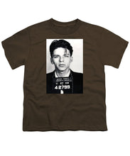Frank Sinatra Mug Shot Vertical - Youth T-Shirt Youth T-Shirt Pixels Coffee Small 