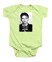 Frank Sinatra Mug Shot Vertical - Baby Onesie Baby Onesie Pixels Soft Green Small 