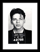 Frank Sinatra Mug Shot Vertical - Framed Print Framed Print Pixels 8.000" x 12.000" Black White