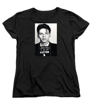 Frank Sinatra Mug Shot Vertical - Women's T-Shirt (Standard Fit) Women's T-Shirt (Standard Fit) Pixels Black Small 