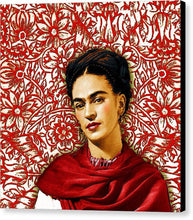 Frida Kahlo 2 - Canvas Print Canvas Print Pixels 8.000" x 8.000" Black Glossy