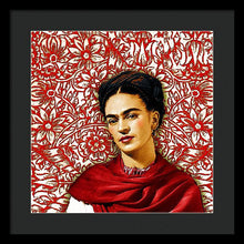 Frida Kahlo 2 - Framed Print Framed Print Pixels 16.000" x 16.000" Black Black