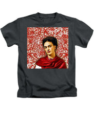 Frida Kahlo 2 - Kids T-Shirt Kids T-Shirt Pixels Charcoal Small 