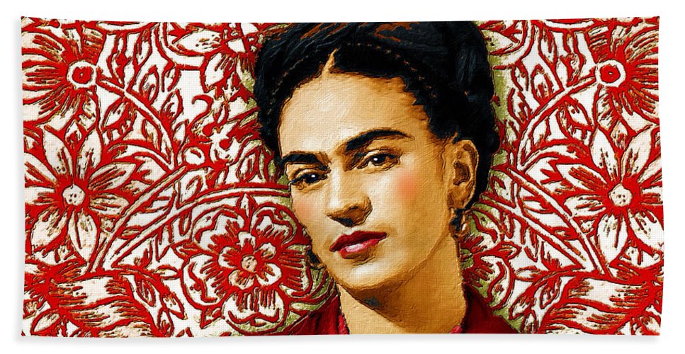 Frida Kahlo 2 - Beach Towel Beach Towel Pixels Beach Towel (32