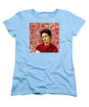 Frida Kahlo 2 - Women's T-Shirt (Standard Fit) Women's T-Shirt (Standard Fit) Pixels Light Blue Small 