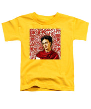 Frida Kahlo 2 - Toddler T-Shirt Toddler T-Shirt Pixels Yellow Small 