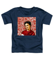 Frida Kahlo 2 - Toddler T-Shirt Toddler T-Shirt Pixels Navy Small 