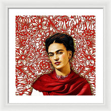 Frida Kahlo 2 - Framed Print Framed Print Pixels 20.000" x 20.000" White White
