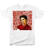 Frida Kahlo 2 - Men's T-Shirt  (Regular Fit) Men's T-Shirt (Regular Fit) Pixels White Small 