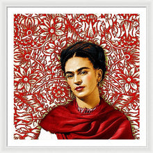 Frida Kahlo 2 - Framed Print Framed Print Pixels 36.000" x 36.000" White White