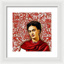 Frida Kahlo 2 - Framed Print Framed Print Pixels 12.000" x 12.000" White White
