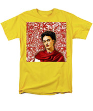Frida Kahlo 2 - Men's T-Shirt  (Regular Fit) Men's T-Shirt (Regular Fit) Pixels Yellow Small 