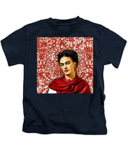 Frida Kahlo 2 - Kids T-Shirt Kids T-Shirt Pixels Navy Small 