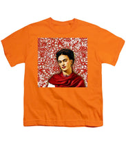 Frida Kahlo 2 - Youth T-Shirt Youth T-Shirt Pixels Orange Small 