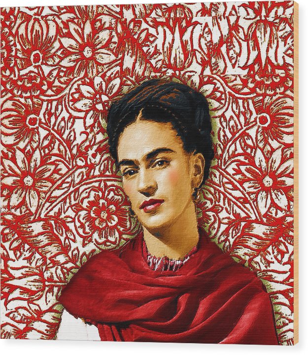 Frida Kahlo 2 - Wood Print Wood Print Pixels 8.000