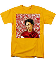 Frida Kahlo 2 - Men's T-Shirt  (Regular Fit) Men's T-Shirt (Regular Fit) Pixels Gold Small 