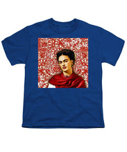 Frida Kahlo 2 - Youth T-Shirt Youth T-Shirt Pixels Royal Small 